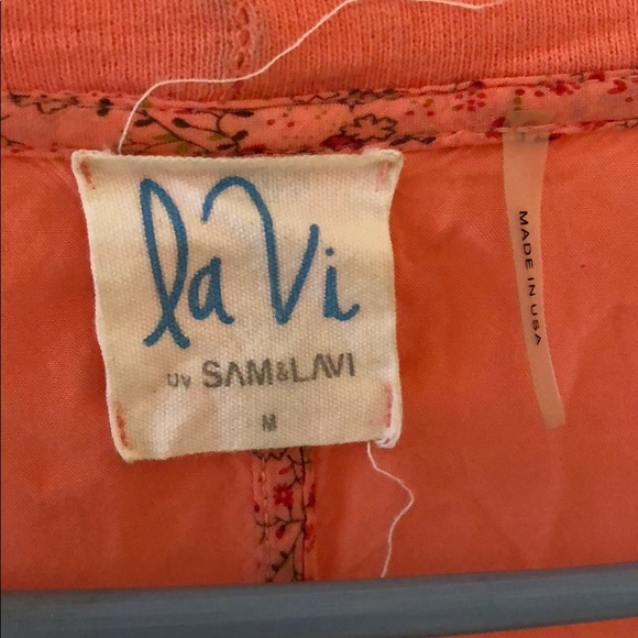 Sam and Lavi (from anthro) coral casual shirt M - Picture 4 of 6